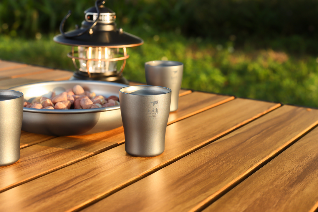 Bộ cốc uống rượu Titanium Wine Cup 10ml KEITH Ti9304 10ml (Bộ 2 chiếc)