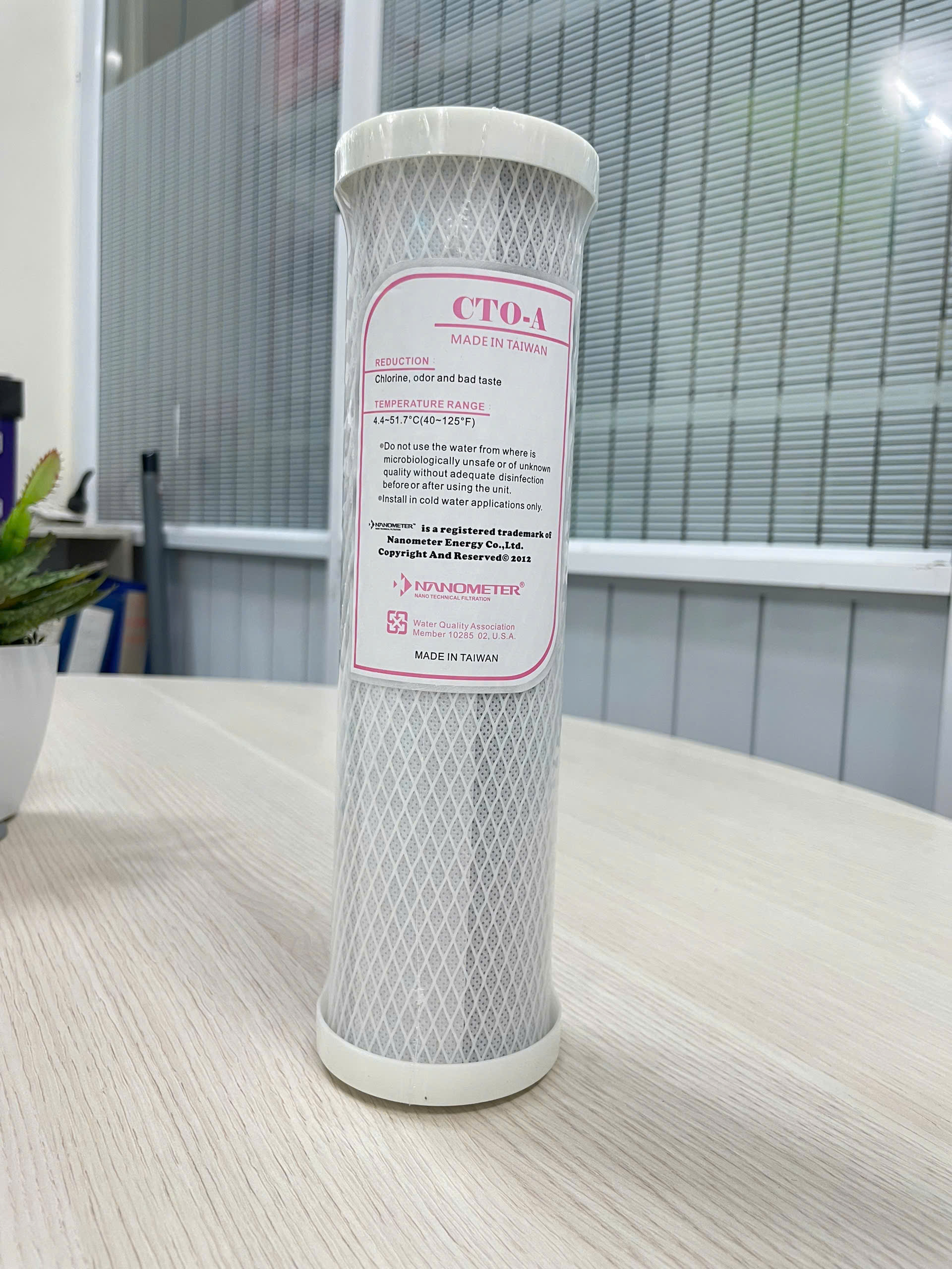 Lõi lọc than hoạt tính dạng nén CTO hàng chính hãng Nanometer nhập khẩu Đài Loan