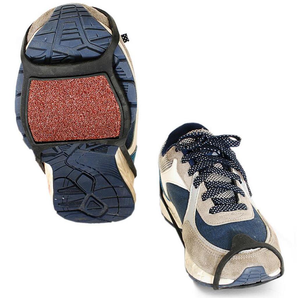 2 Pcs Ice Snow Non-Slip Spikes Shoes Boots Grippers Crampon Walk Cleats