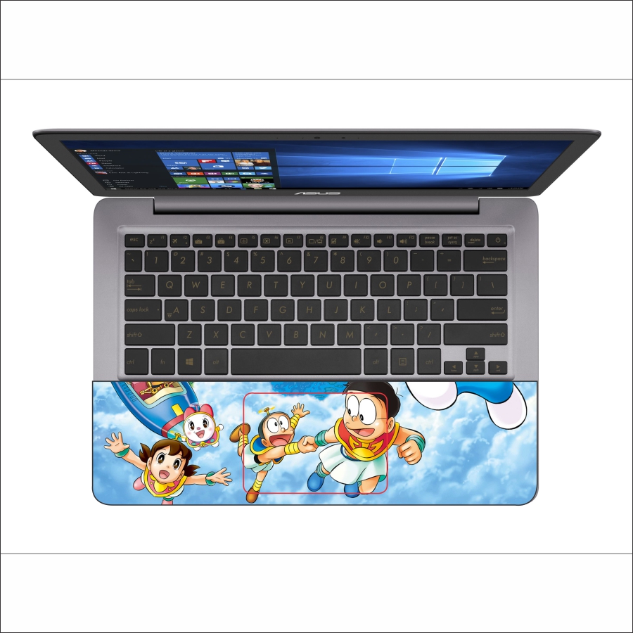 Skin decal in dành cho laptop - hình Doraemon và những người bạn