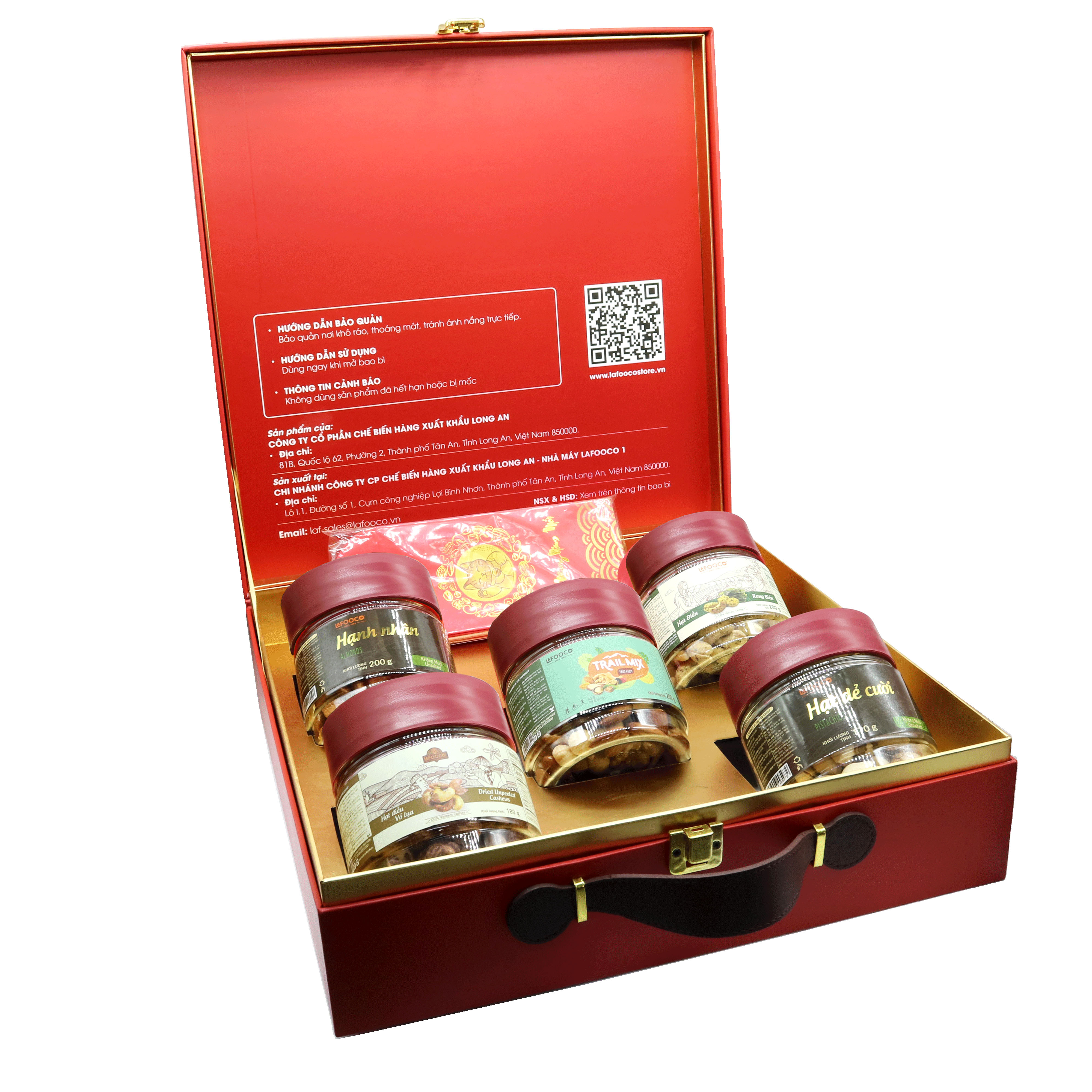 Hộp Quà Tết LAFOOCO - NGŨ PHÚC SUM VẦY - 5 Sản Phẩm Hạt Dinh Dưỡng