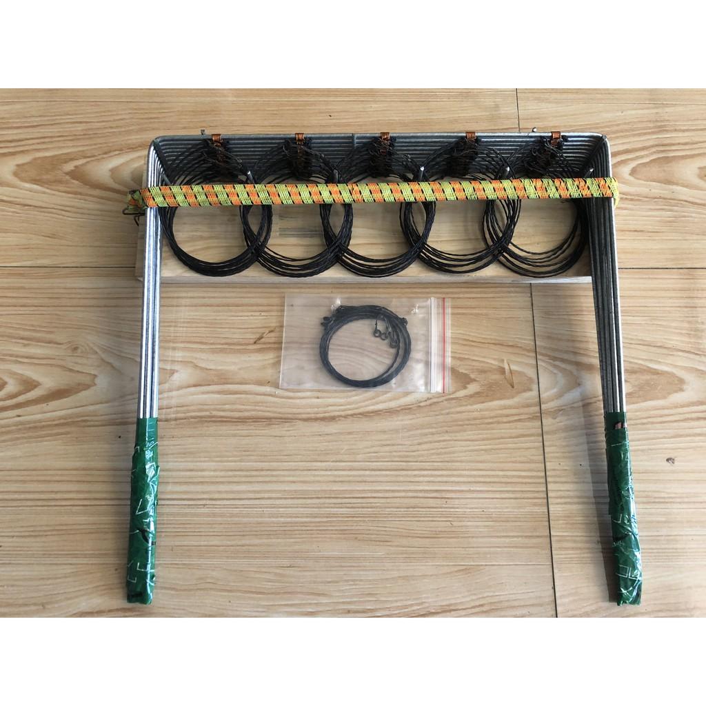 Thòng khung bẫy chồn, quốc, bịp, đa đa, gà đồng tặng 5 sợi sơ cua, sợi cước nhật đen.