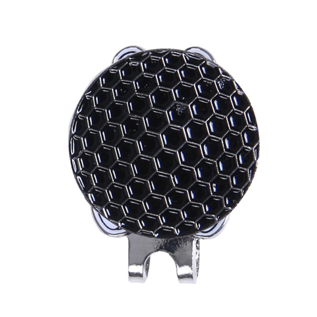 Golf Hat Clip with Detachable Golf Ball Marker Bear Pattern Black