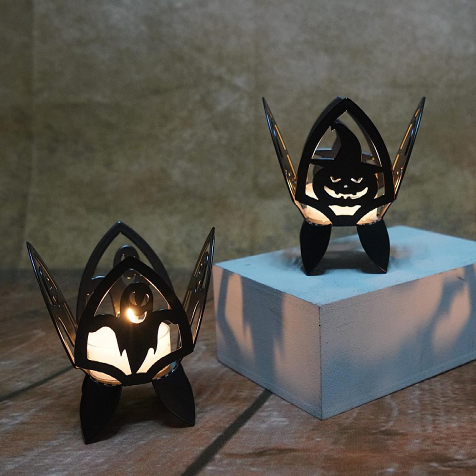 Halloween Candle Holder Tea Light Candle Holder Decorative for Photo Props