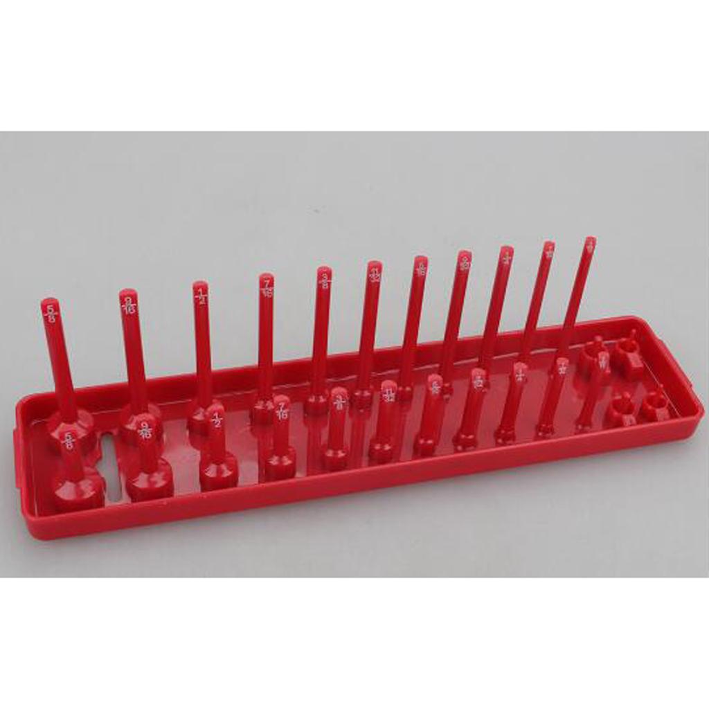 3Pcs Drive Socket Organizer Tray Premium Quality Tool Organizer Plastic Rail Rack Tray Storage Peg