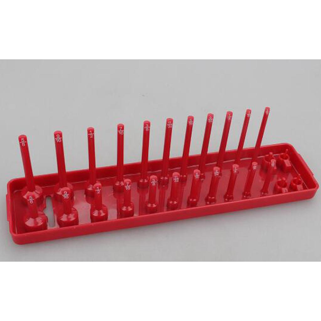 3Pcs Drive Socket Organizer Tray Premium Quality Tool Organizer Plastic Rail Rack Tray Storage Peg