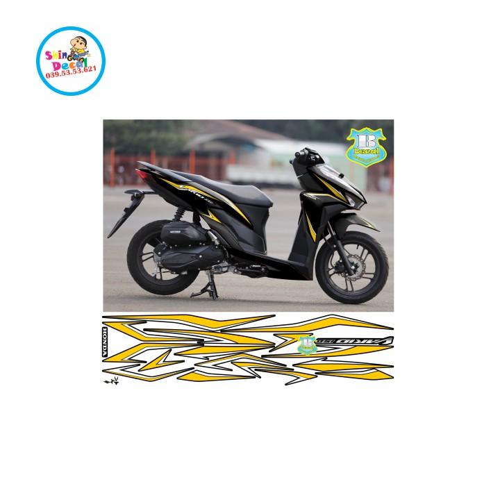 Tem rời vario 150 dán xe đen nhiều màu