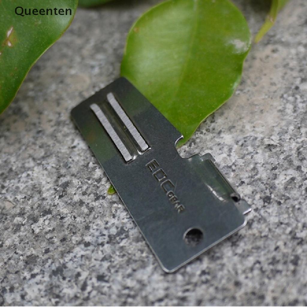 Queenten 2&quot; Double Peeler Stainless Steel 2 in 1 EDC Pocket Multi Tool Outdoor Can Opener QT