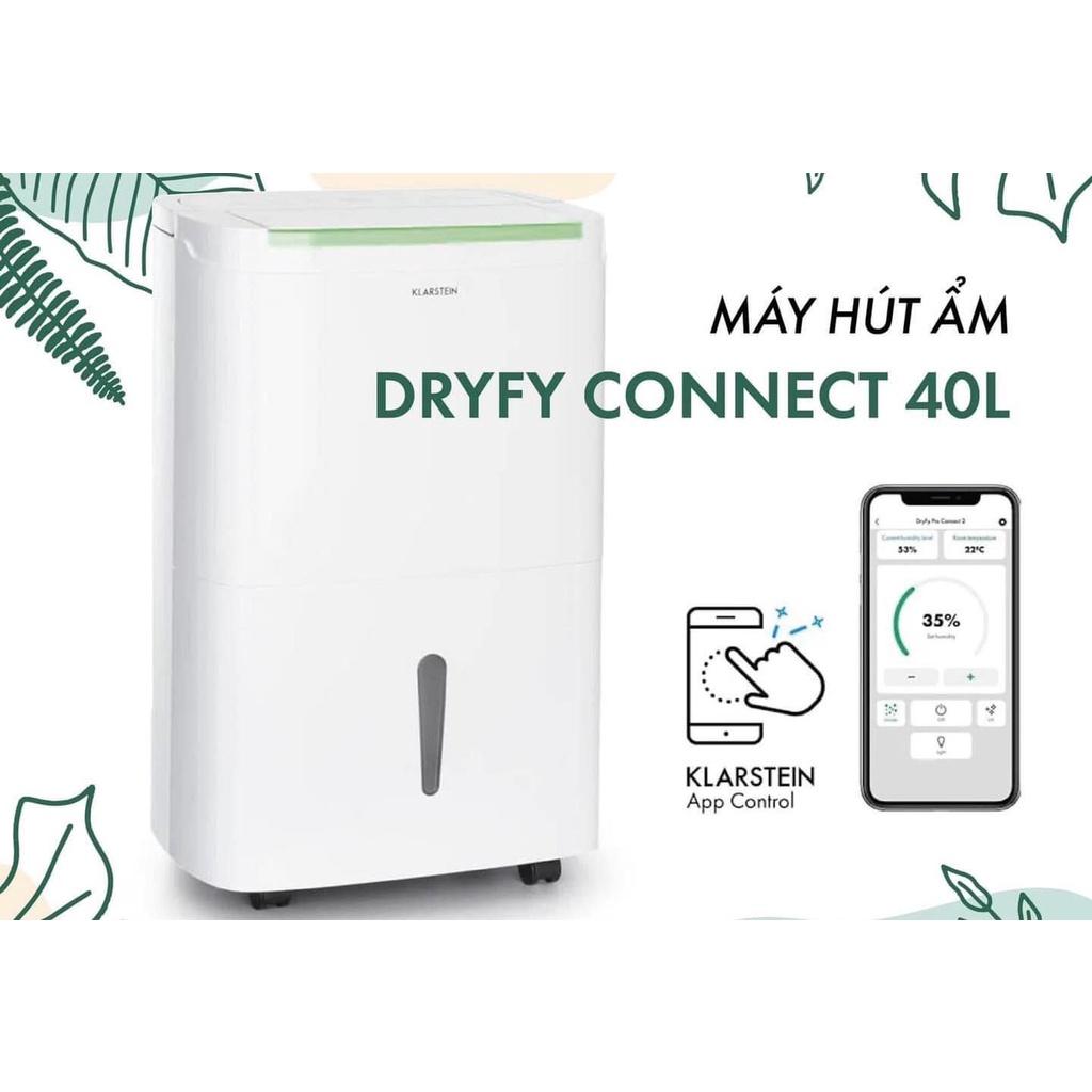 Máy Hút Ẩm KLARSTEIN DRYFY CONNECT, Dung Tích 40L, Cho Phòng 60m, Điều Chỉnh Bằng App, Nhập Đức, BH 12 Tháng