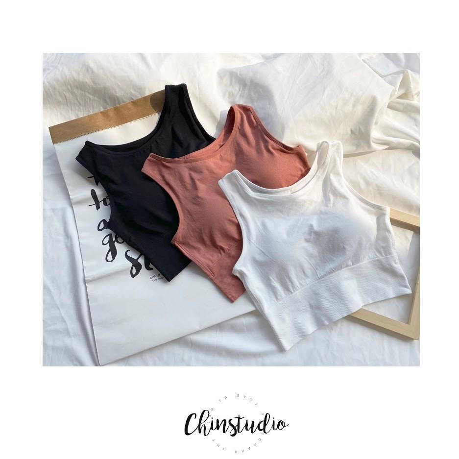 Áo croptop body sát nách cá tính có mút
