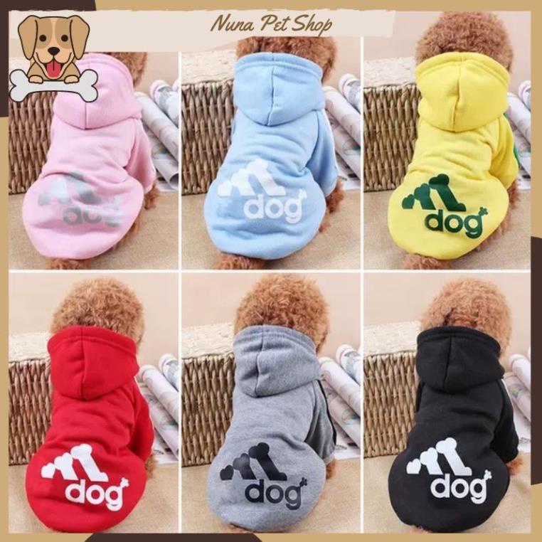 Áo nỉ Hoodie Adidog cho thú cưng, áo mùa đông cho chó mèo