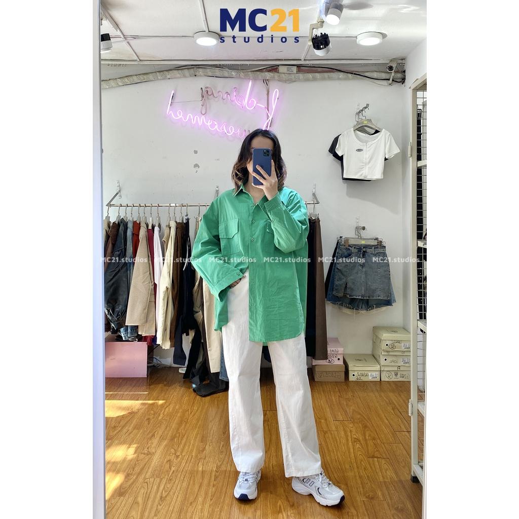 Quần kaki dáng suông MC21.STUDIOS cạp sau chun lưng cao Ulzzang Streetwear Hàn Quốc chất xịn mềm mịn Q3203