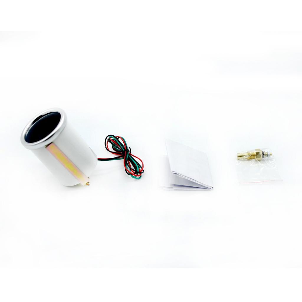 Car Motorcycle LED Gauges for Water Temp Temperature 12V 1/8NPT