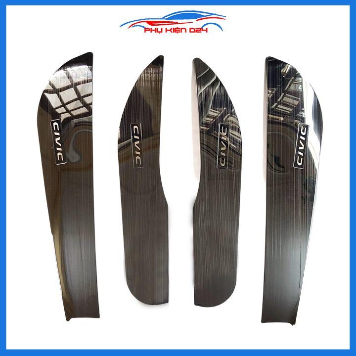 Bộ ốp tapli Civic 2016-2017-2018-2019-2020-2021-2022 vân Titan chống xước va đập khi mở cửa và làm đẹp xe
