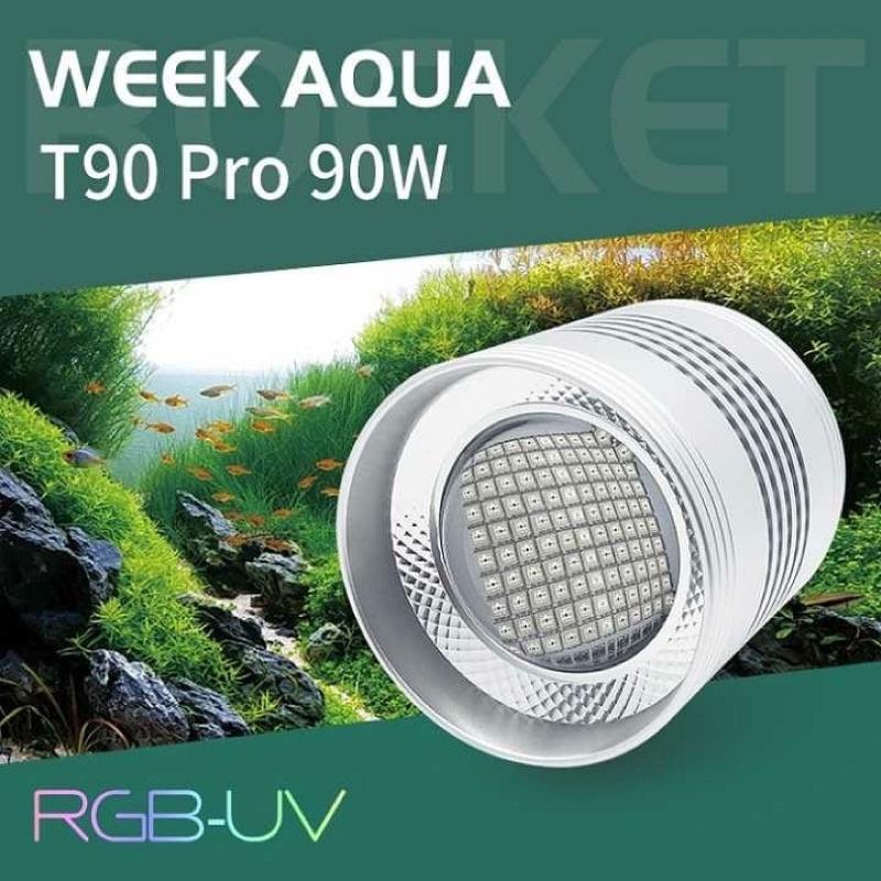 Đèn Week T90 Pro - LED RGB-UV cao cấp - đèn week treo dạng LON - phụ kiện thủy sinh - shopleo