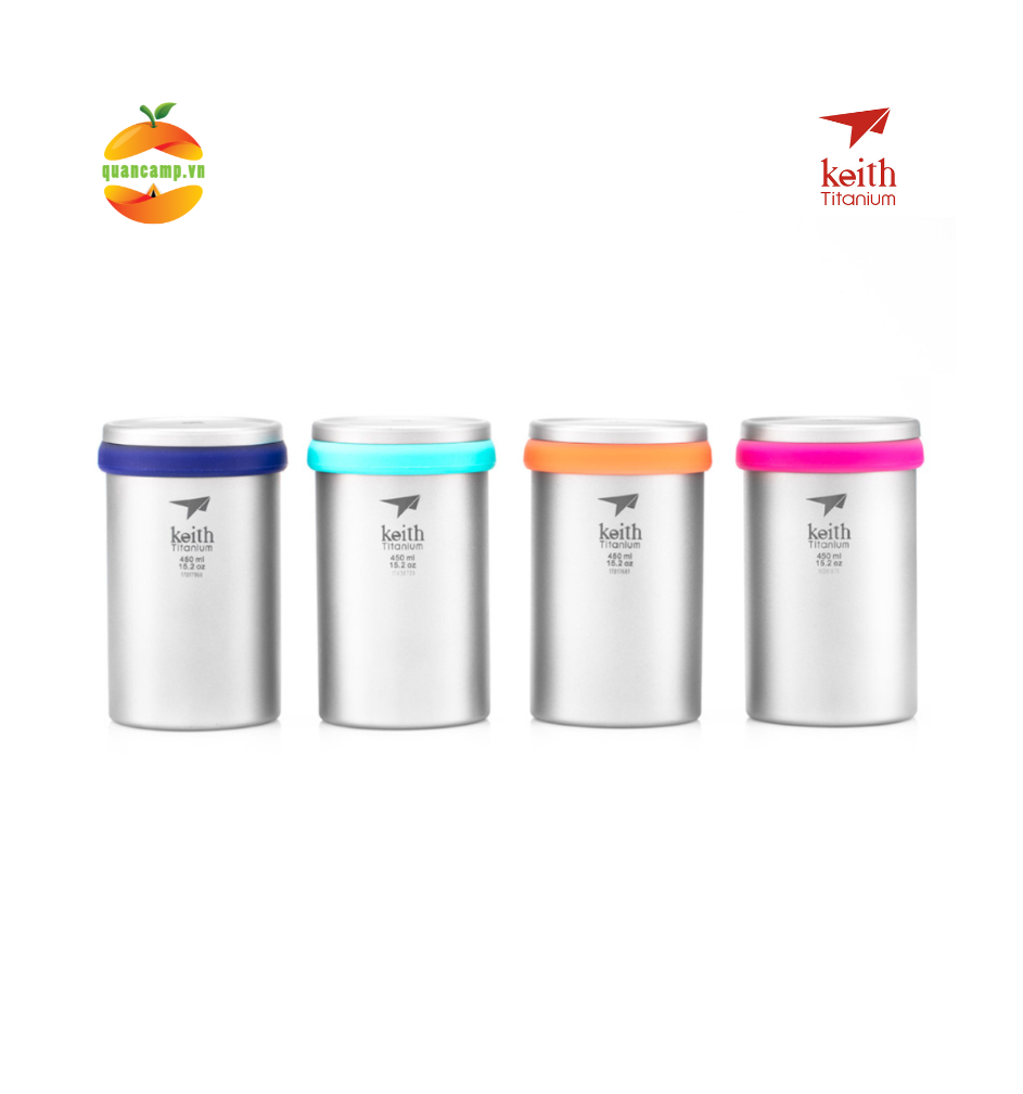 Cốc pha trà titanium Keith Titanium Office Mug with Tea Infuser Ti3520 [Hàng chính hãng