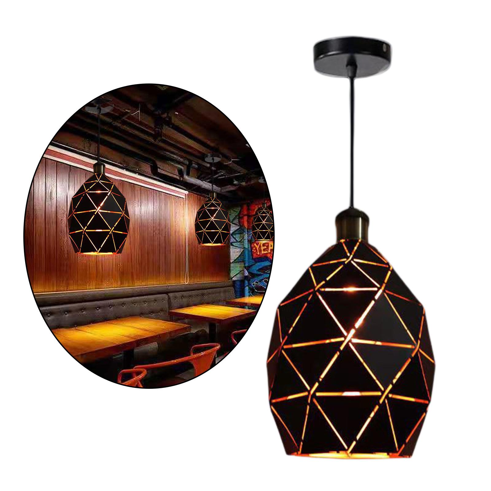 Retro Iron Chandelier LED Lamp Pendant Light Cafe Bedroom Dining Room Decor