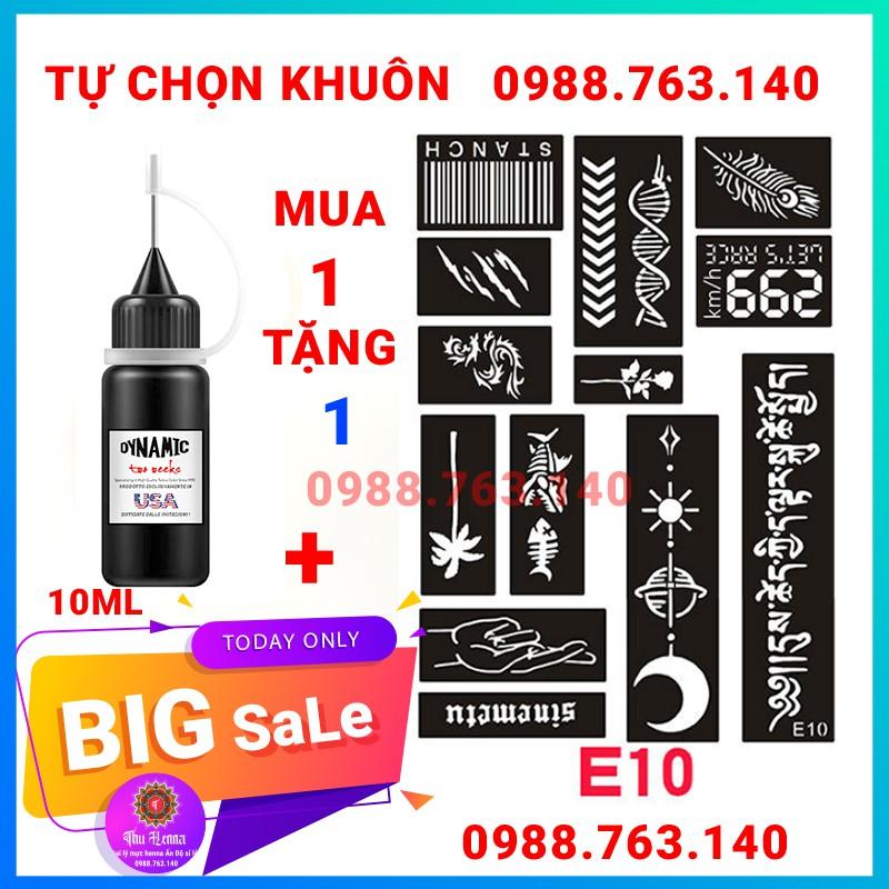 Mực xăm trái cây tạm thời 15 ngày mực Đen tặng 1 bảng khuôn (ĐƯỢC CHỌN MẪU)