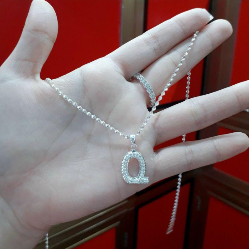 Dây chuyền bạc liền mặt chữ cái YN JEWELRY