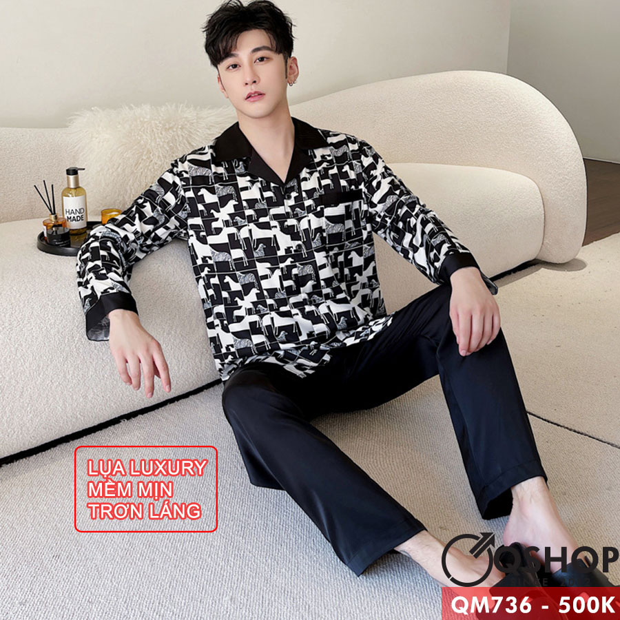 Bộ đồ pijama nam Luxury quần dài, tay dài QSHOP QM736