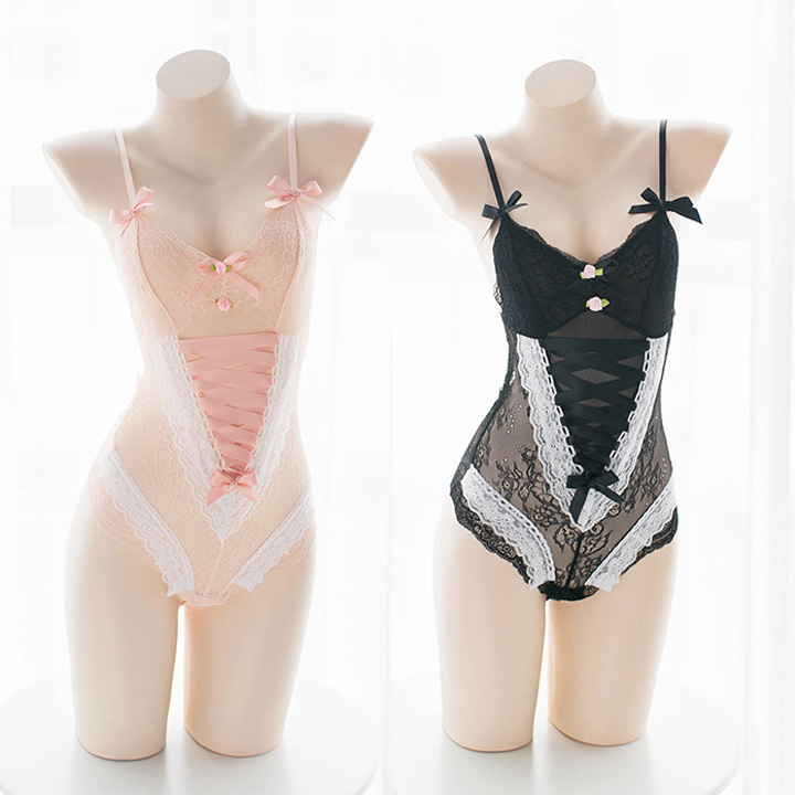 Đồ ngủ Body liền thân sexy Q109 - Bodysuit ren xuyên thấu