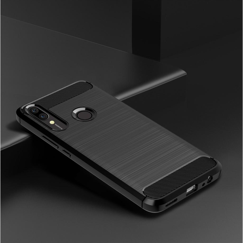 Ốp lưng cho Huawei Y9 Prime 2019 dẻo Carbon phay xước chống sốc chống vân tay