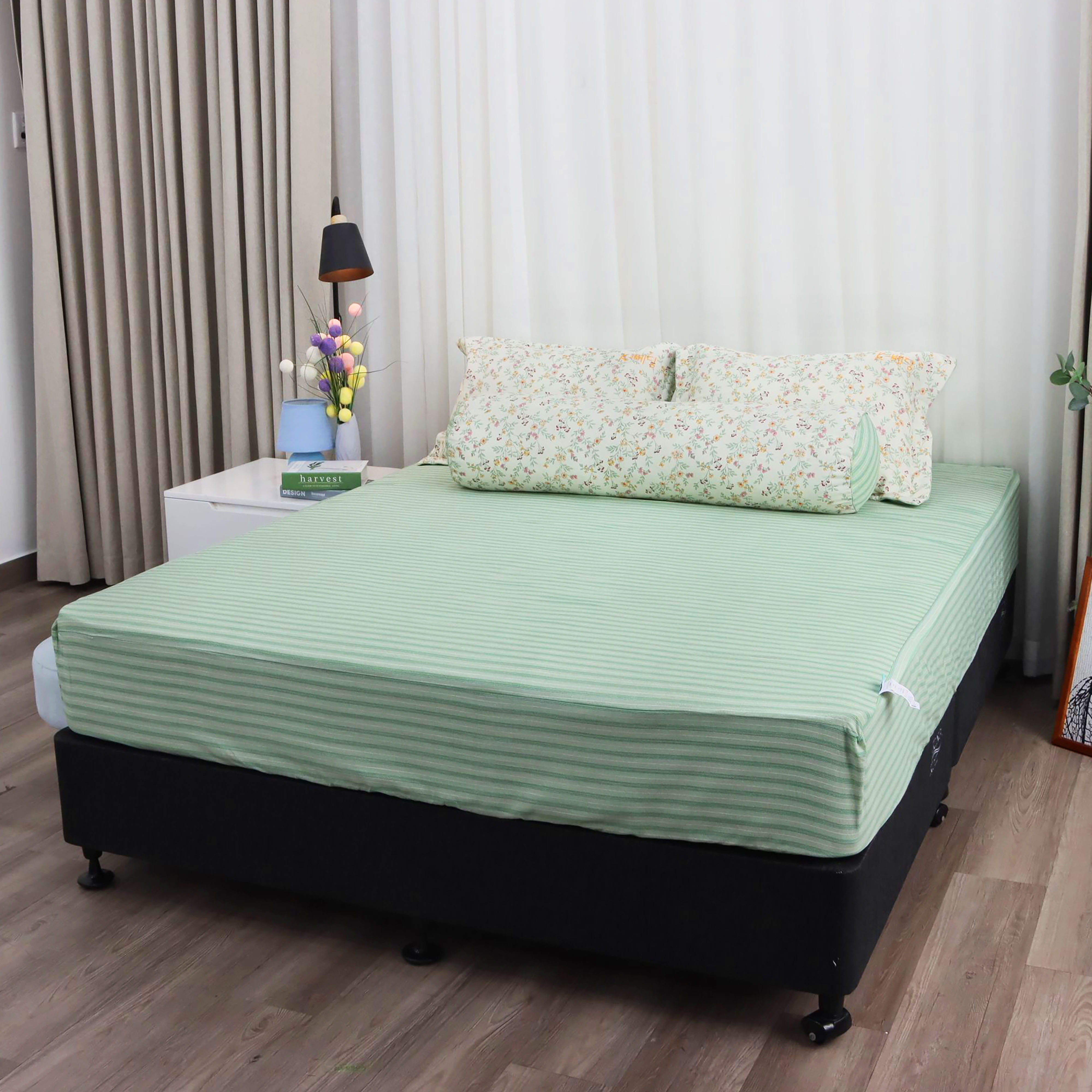 Bộ ga giường K-Bedding KMTP302 chất liệu Microtencel mềm mại, thoáng mát  (KHÔNG BAO GỒM CHĂN)