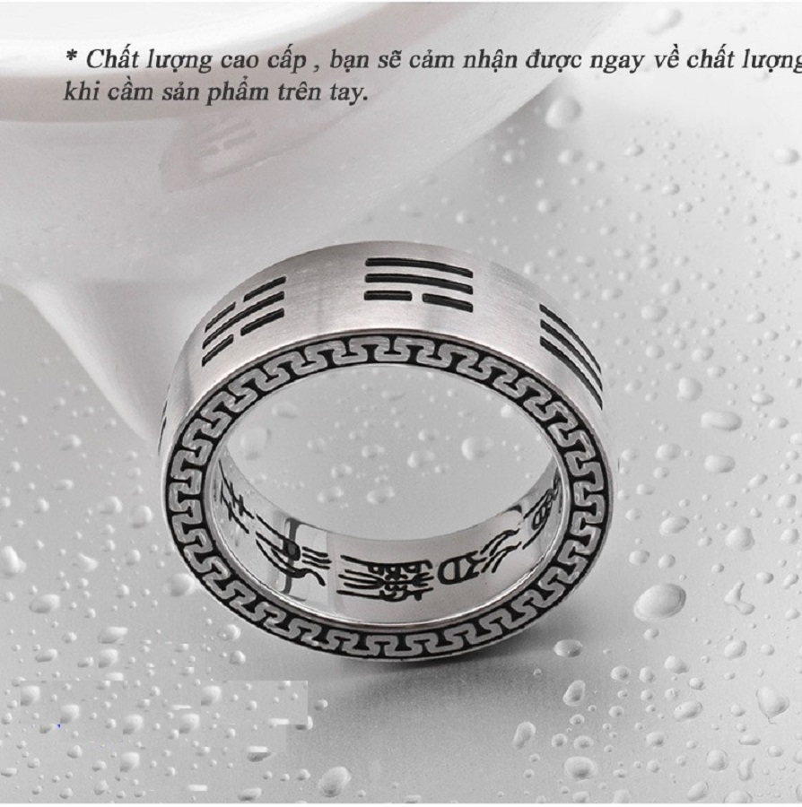 Nhẫn Nam Bát Quái May Mắn - Tài Lộc - Bình An - NN147