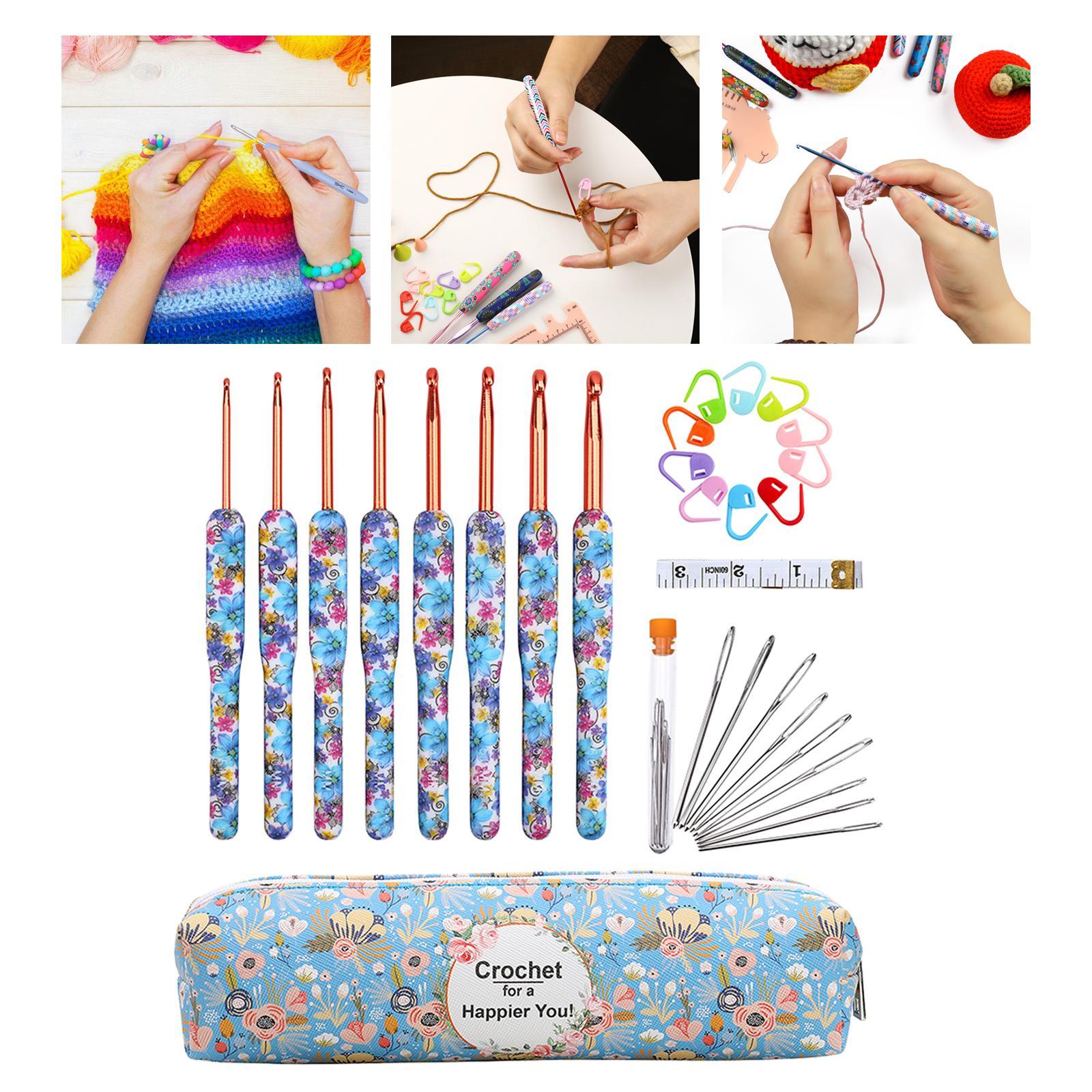 Aluminum Crochet Hooks  Knit Set Ergonomic Weave