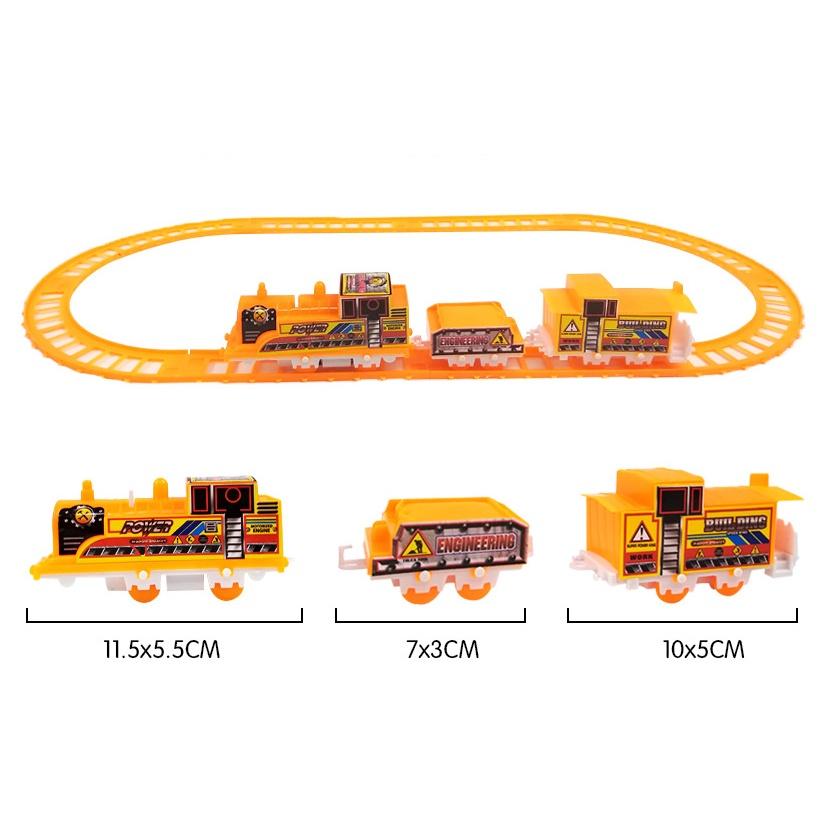Bộ đồ chơi tàu hỏa, Đồ chơi xe lửa có đường ray lắp ráp nhiều màu sắc cho bé