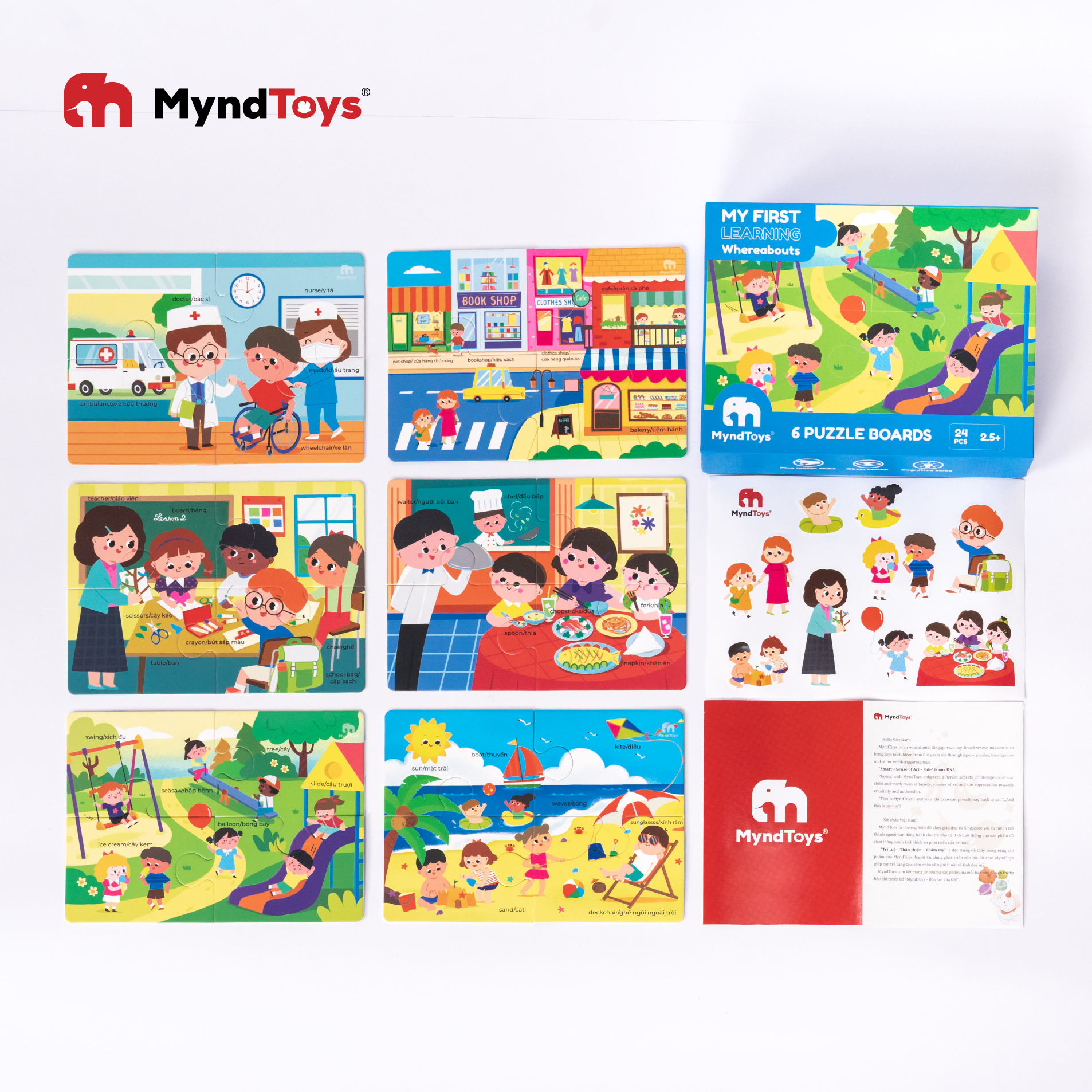 Đồ Chơi Giáo Dục Myndtoys My First Learning - Whereabouts - Dành Cho Các Bé Trên 2.5 Tuổi