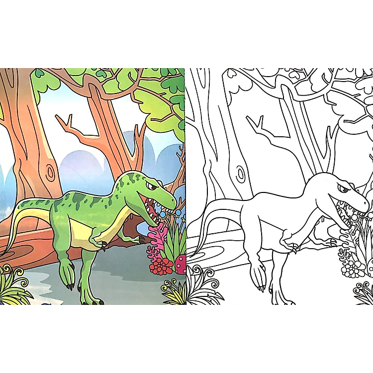 Sách Tô Màu- Khủng Long Ăn Thịt