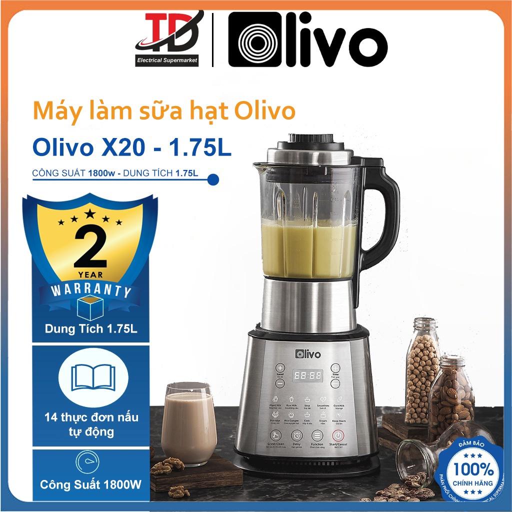 Máy Làm Sữa Hạt OLIVO X20, 1800W Dung Tích 1,75L, 14 Chức Năng Xay Nấu Đa Năng, Hàng Chính Hãng