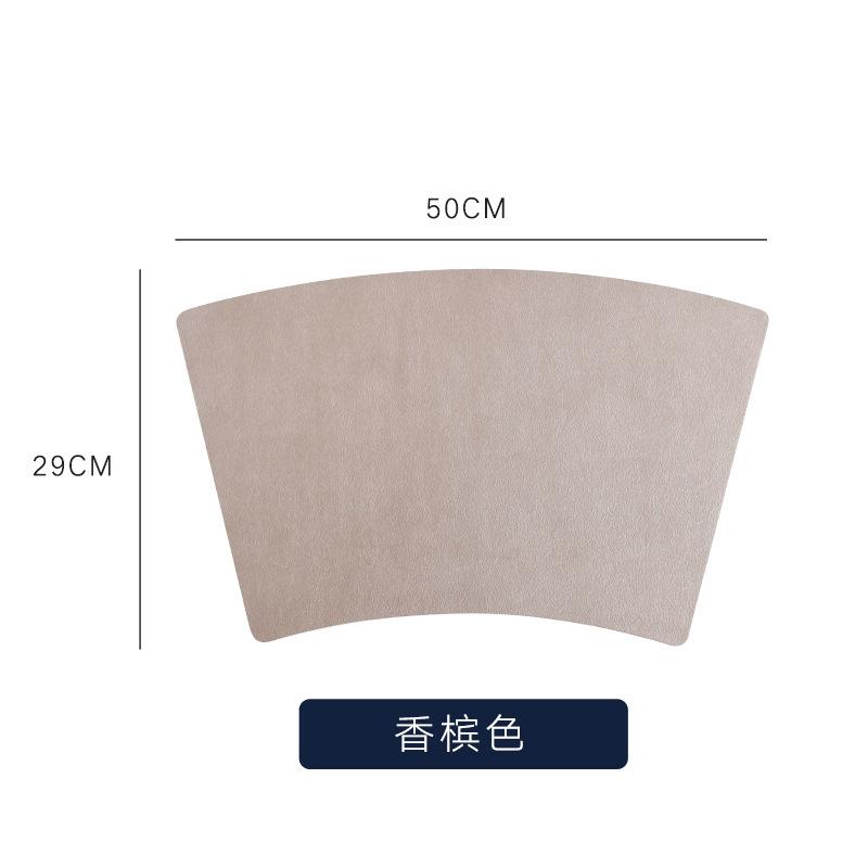 Miếng Lót Bàn Ăn Hình Quạt Bằng Da Pu Chống Nước