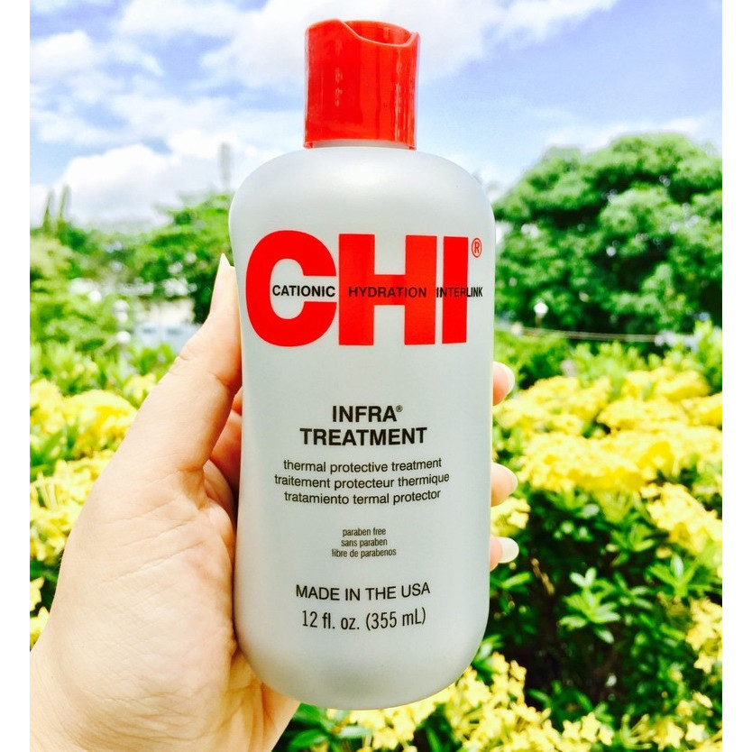 Dầu xả CHI Infra Thermal Protective treatment siêu mượt cho tóc khô hư tổn (xám) 355ml