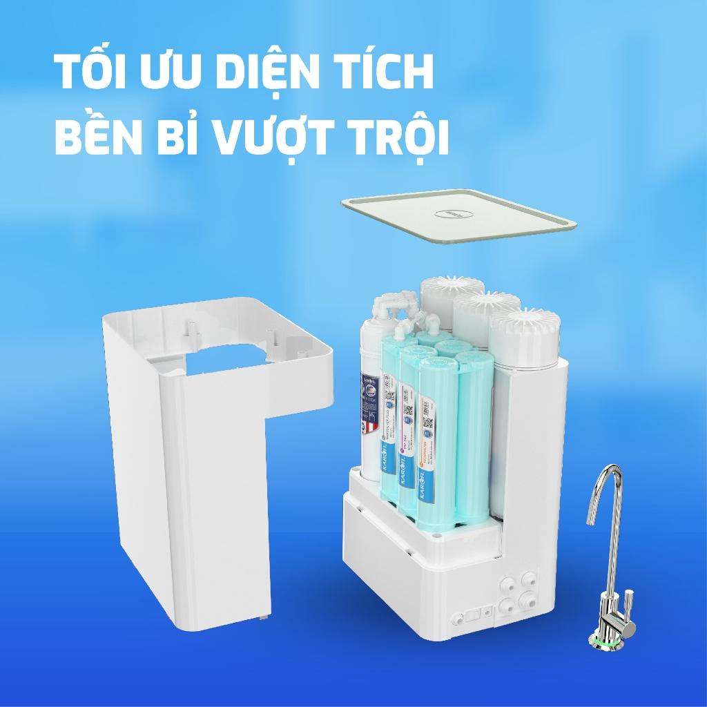 Máy lọc nước RO để gầm Karofi KAQ-U65 - 10 lõi, Lõi Smax Pro V, RO Mỹ 50 GPD, HP 6.0 - Lắp miễn phí - Hàng Chính Hãng