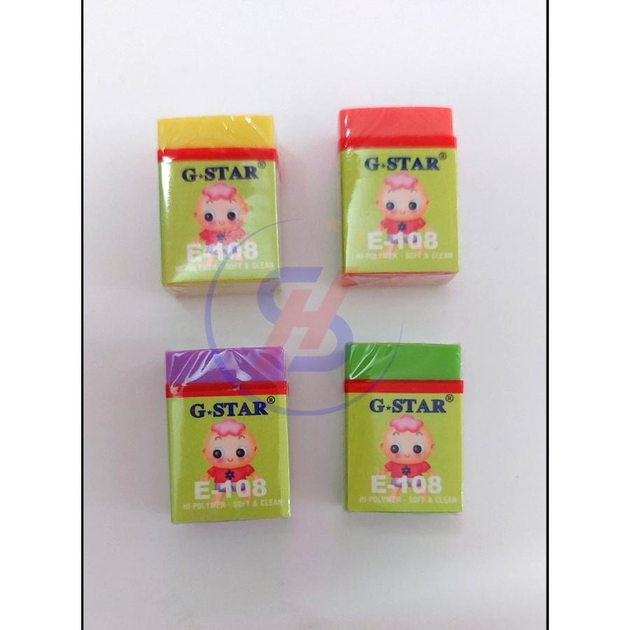 Combo 5 Cái Gôm Tẩy Bút Chì Gstar E108 Nhiều Màu, Dễ Thương