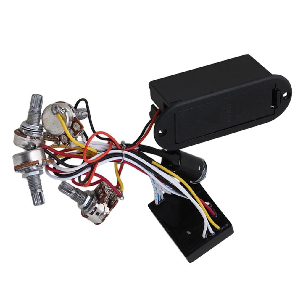 2 Band +3 Band Electric Guitar Bass Active Equalizer Preamp Circuit Pickup