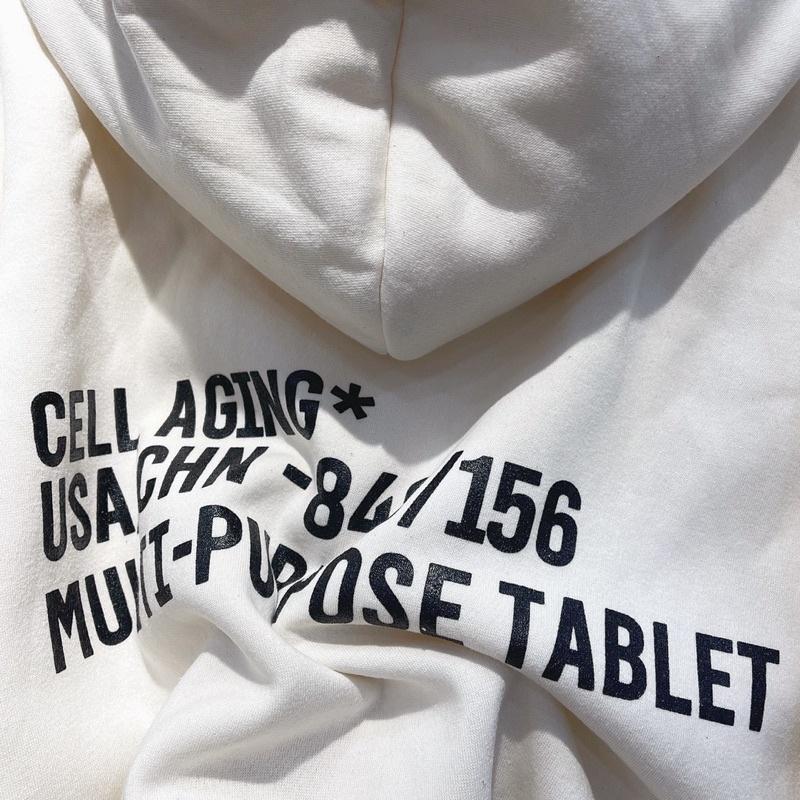 Áo hoodie nỉ CELL màu kem unisex ảnh thật SSSTore