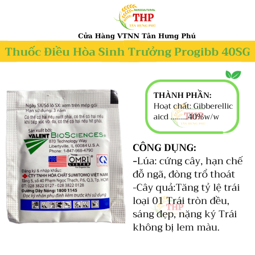 Thuốc điều hòa sinh trưởng Progibb 40SG | Gói 2.5g