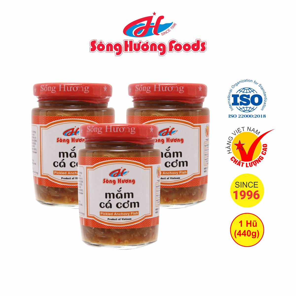 3 Hũ Mắm Nêm Cá Cơm Sông Hương Foods Hũ 440g