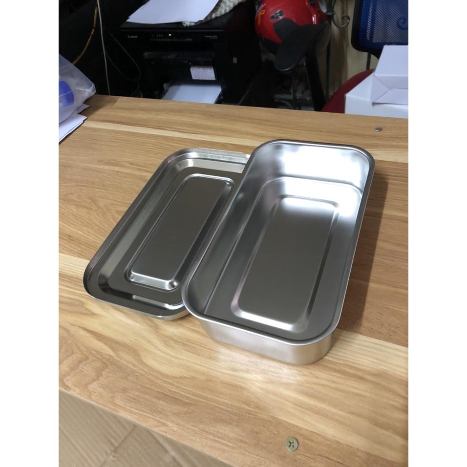 Hộp tiểu phẫu inox có nắp và quai-hộp tiểu (Kích thước: 20cm x 10cm x 5cm)