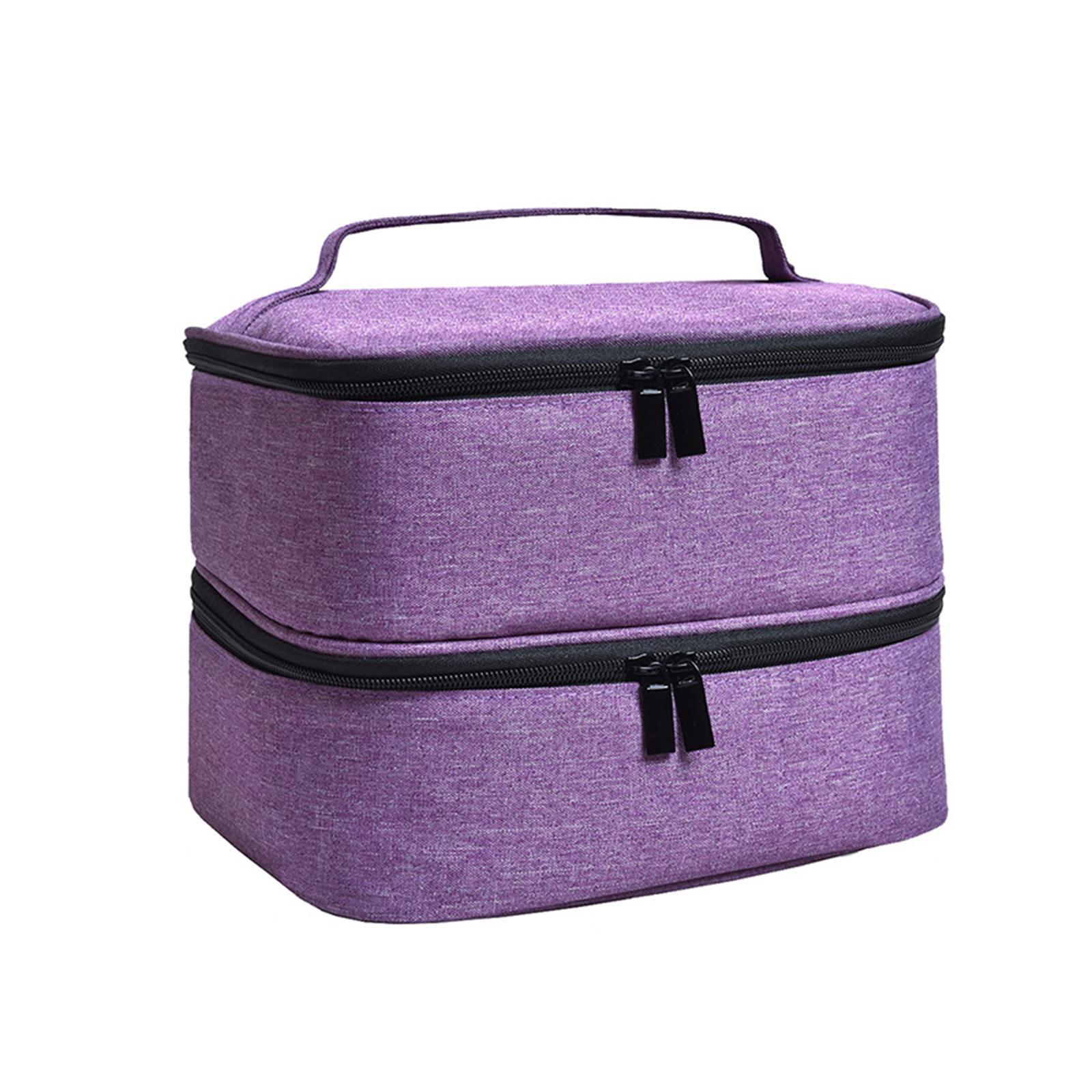 Double Layer Nail Storage Bag Organizer Portable Makeup Bag