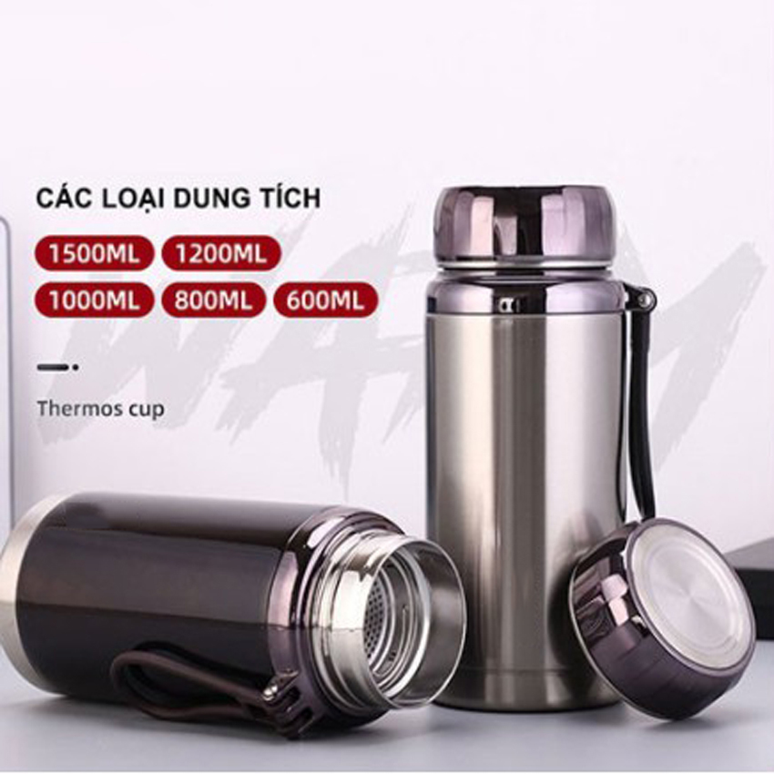 Bình Giữ Nhiệt Inox Kim Cương Cao Cấp 600ML - 1500ML, Giữ Nóng & Giữ Lạnh, Giữ Nhiệt Rất Tốt Và Hiệu Quả