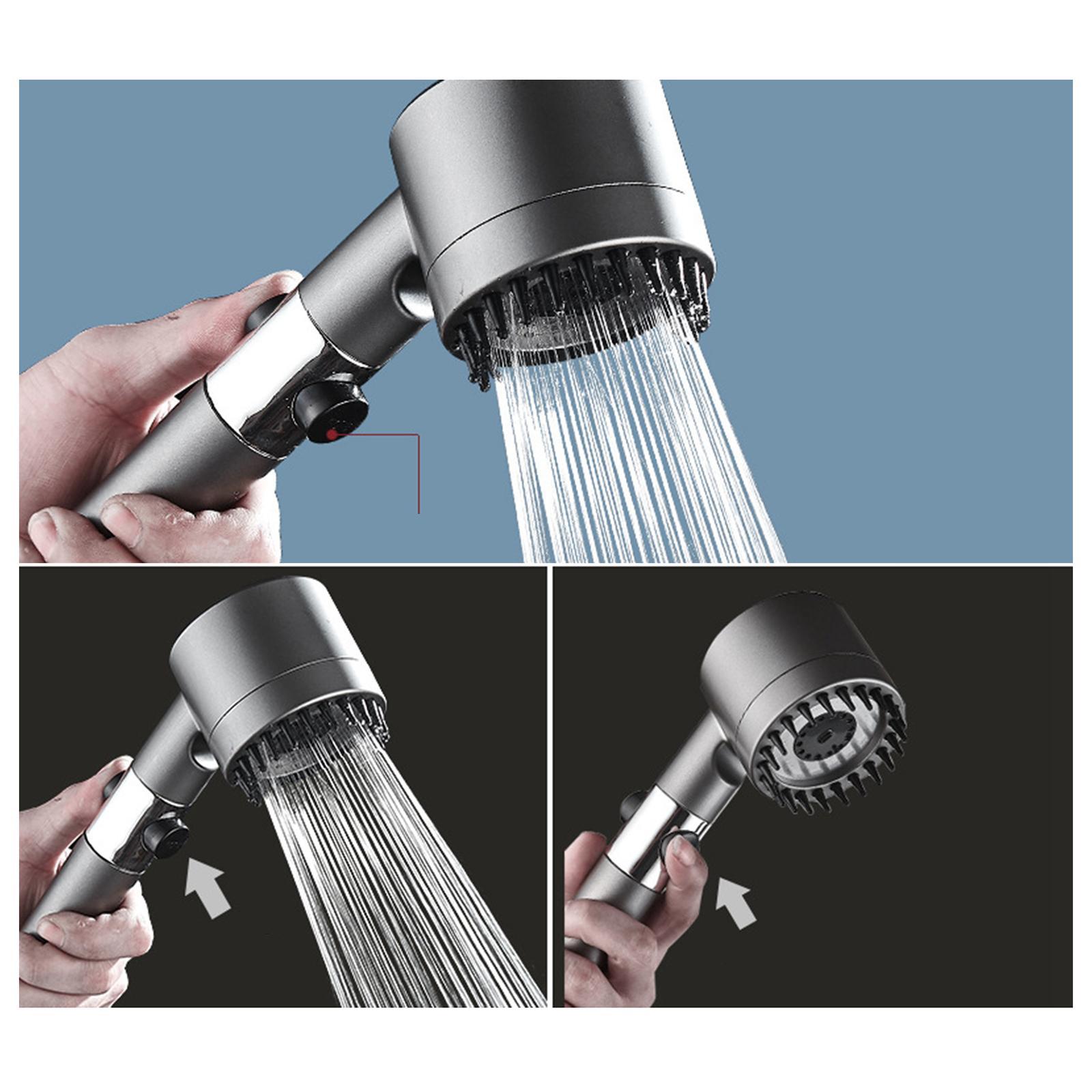 High Pressure Shower Heads 3 Spray Settings Pressurized  Water Saving Spraying Head Handheld Spray for Massage Bathing SPA Hotel