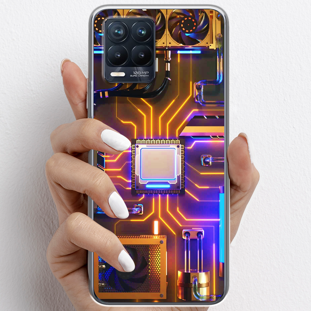 Ốp lưng cho Realme 8 , Realme 8  nhựa TPU mẫu Chip CPU máy tính