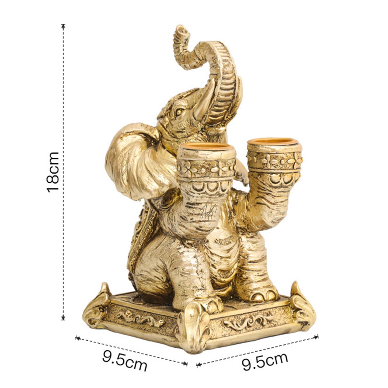 Figurine Candlestick Pillar Candle Holder Desktop Decorative Stand