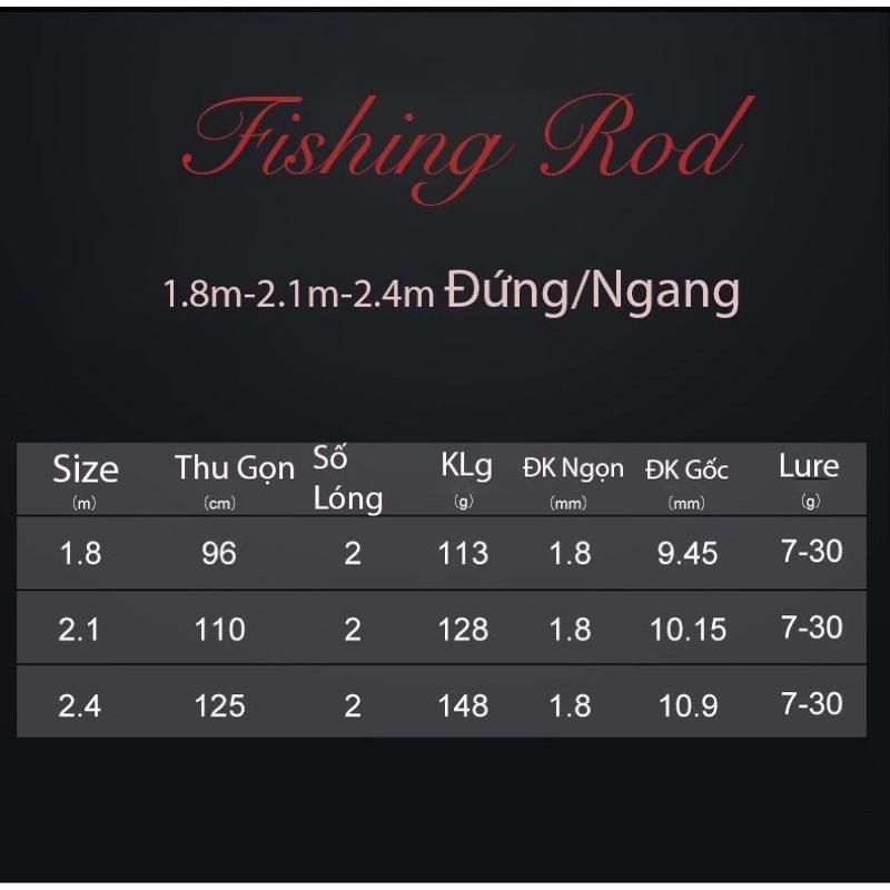 Cần lure máy ngang và đứng fishing Rod