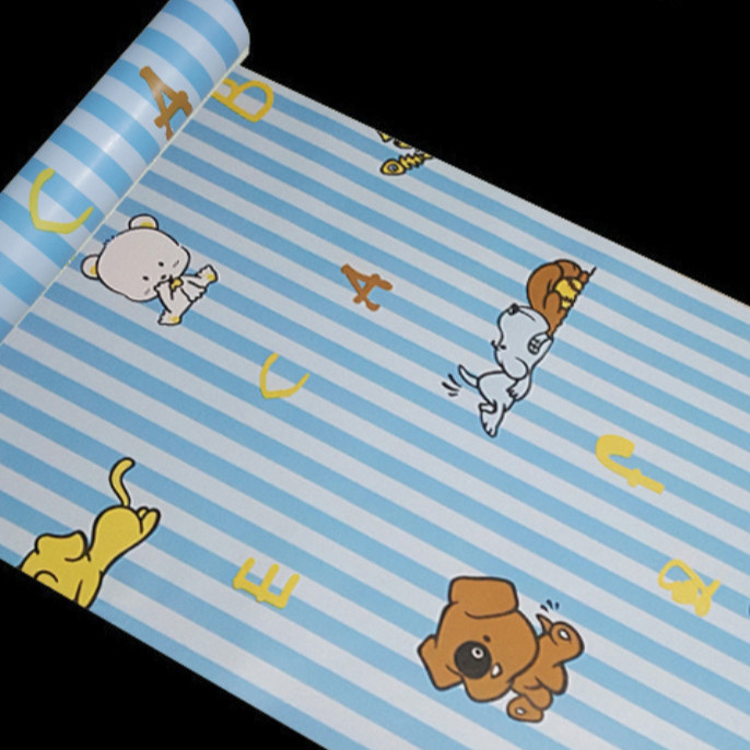 Cuộn 5m Decal Giấy Dán Tường Chó snoopy xanh dương