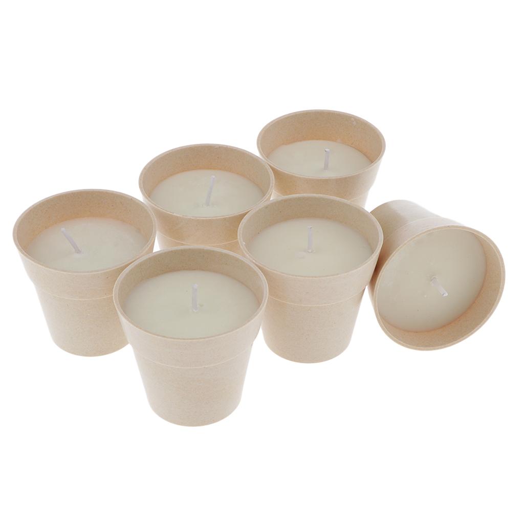 6x Scented Candles Natural Soy Wax Portable Travel Home Candle With Plastic Box